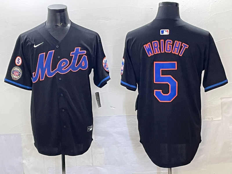 Men 2025 New York Mets #5 Wright blue MLB Nike jersey style 8->new york mets->MLB Jersey